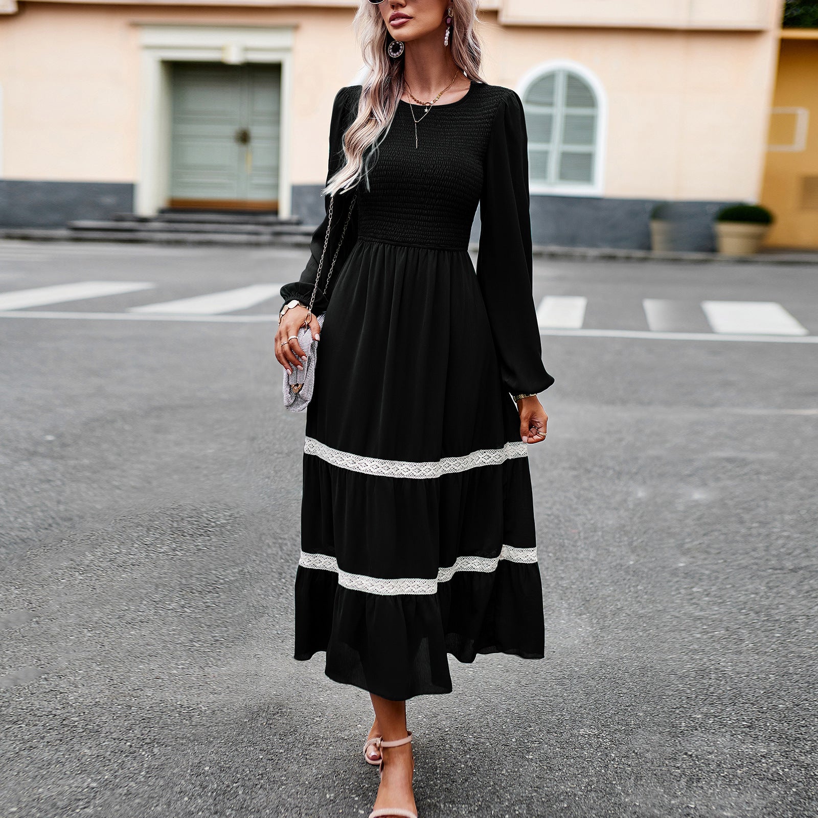 Long Sleeve Dress Autumn Winter Elegant Dress