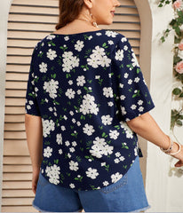 Plus Size Women Clothing Top Europe America Middle East Women Clothes Top V Neck