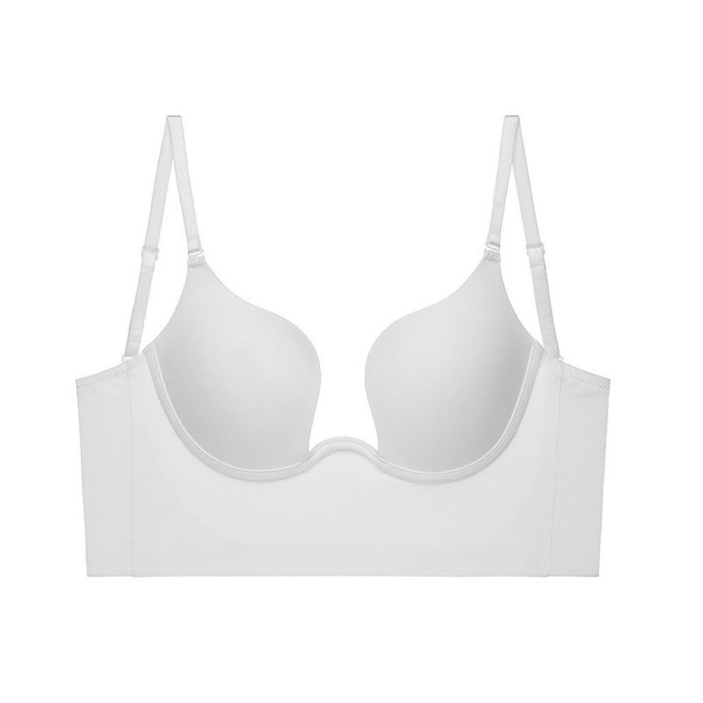 Summer Underwear Women Small Chest Push up U Shaped Beauty Back Multiple Wear Big Chest Breast Holding Sexy Bra Set