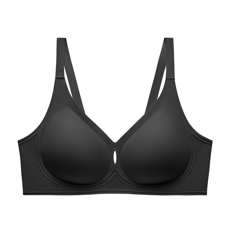 Seamless Underwear 3D Flocking SilAmicge Jelly Soft Support Wireless Thin Comfortable Bra Set