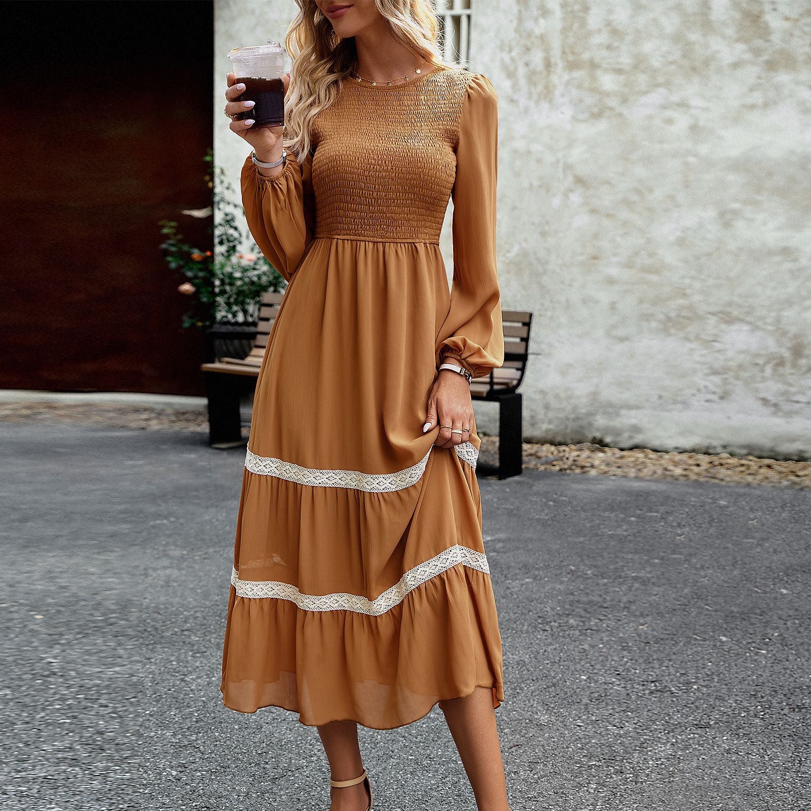 Long Sleeve Dress Autumn Winter Elegant Dress