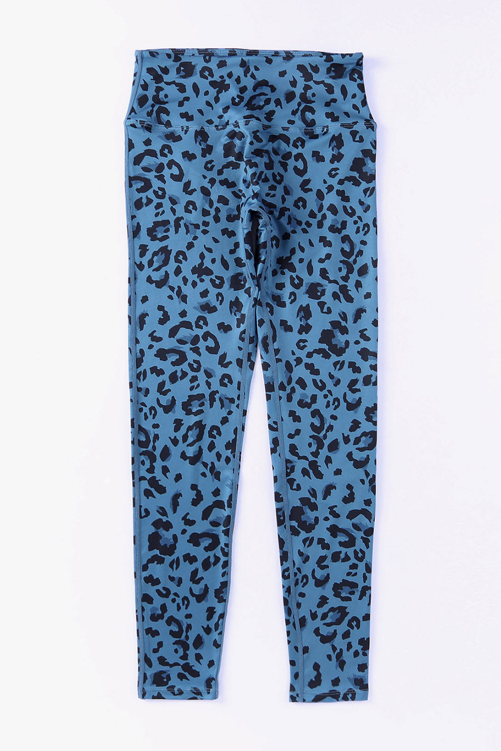 Gray Classic Leopard Print Active Leggings