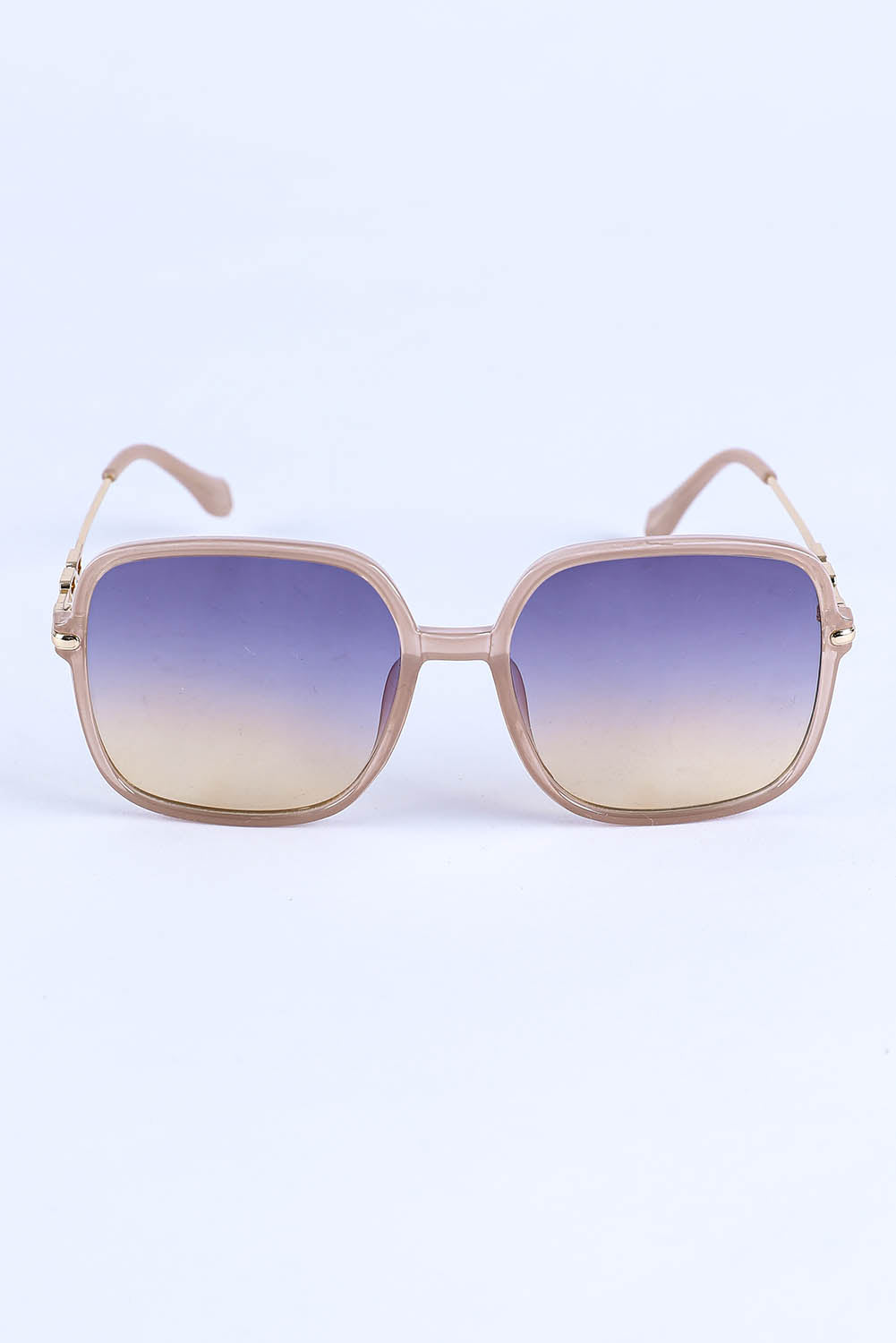 Pink Tinted Lens UV Protection Square Sunglasses