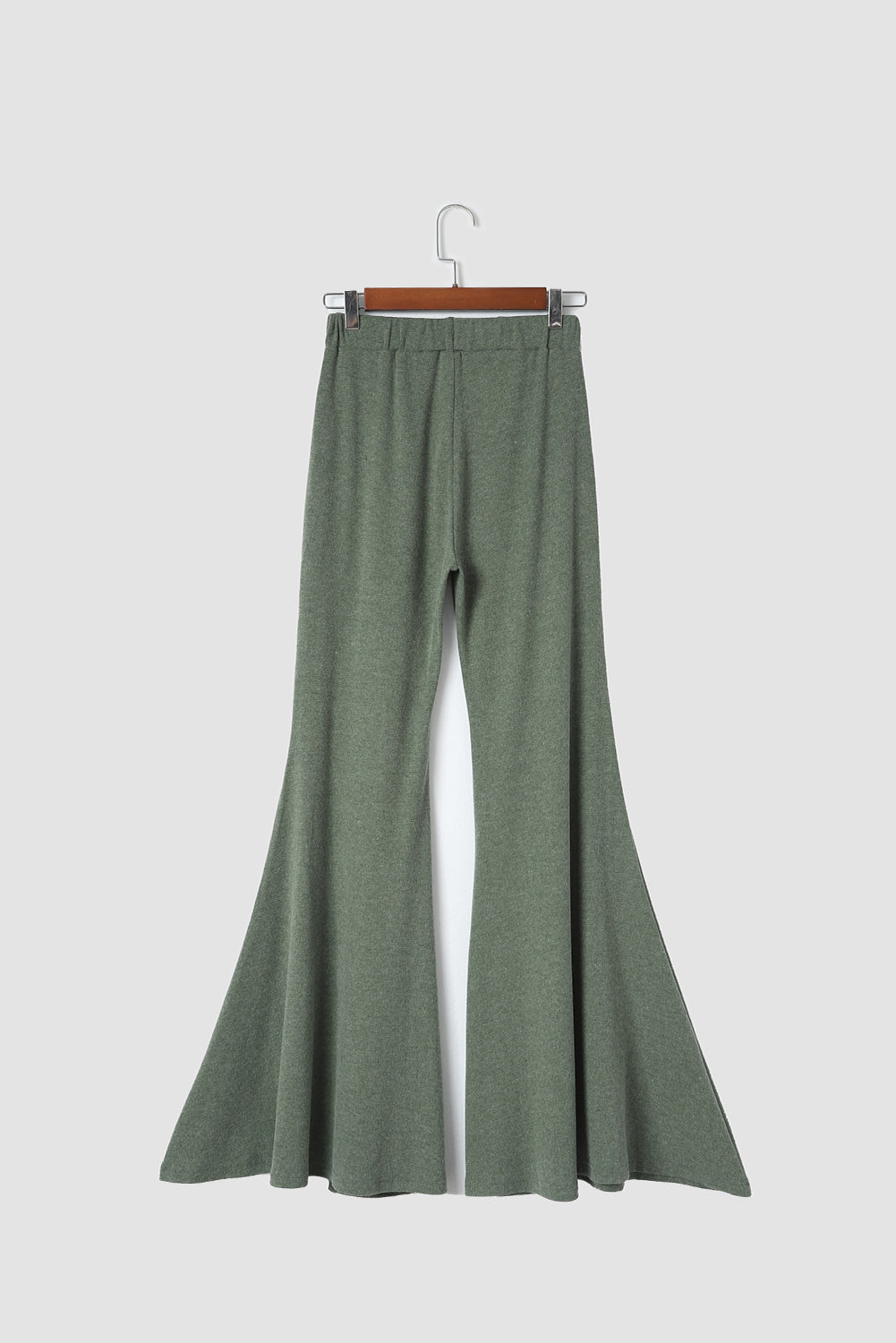 Green High Waist Fit and Flare Pants