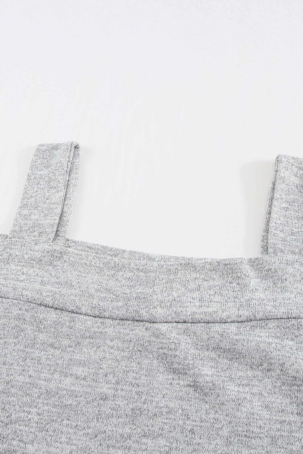 Grey Cold Shoulder Hollow-out Bust Knit Top