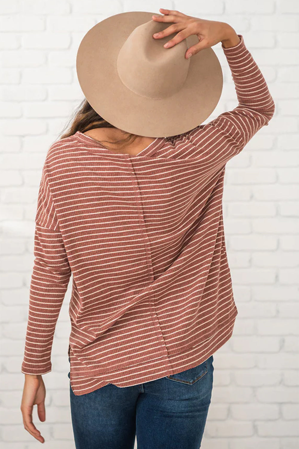 Stripe Chest Pocket Long Sleeve Tee