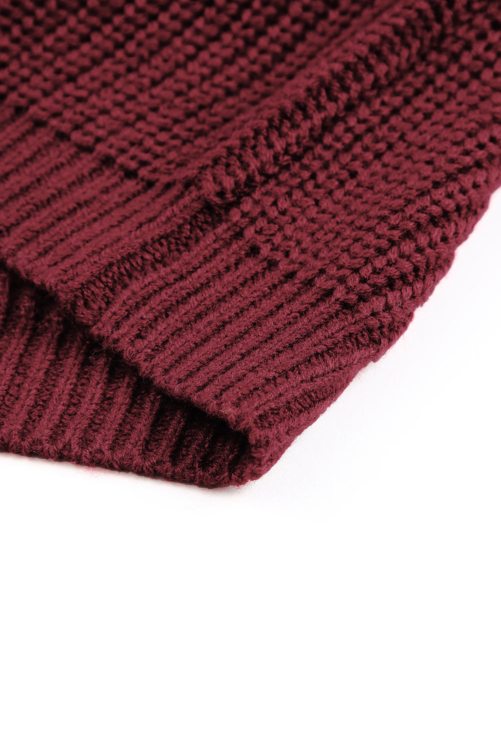 Brown Ribbed Knit Off Shoulder Sweater