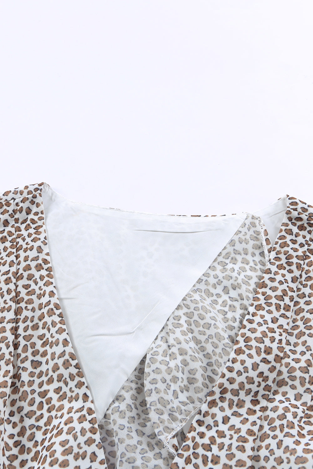 Black Leopard Print Ruffles Half Sleeve Dress