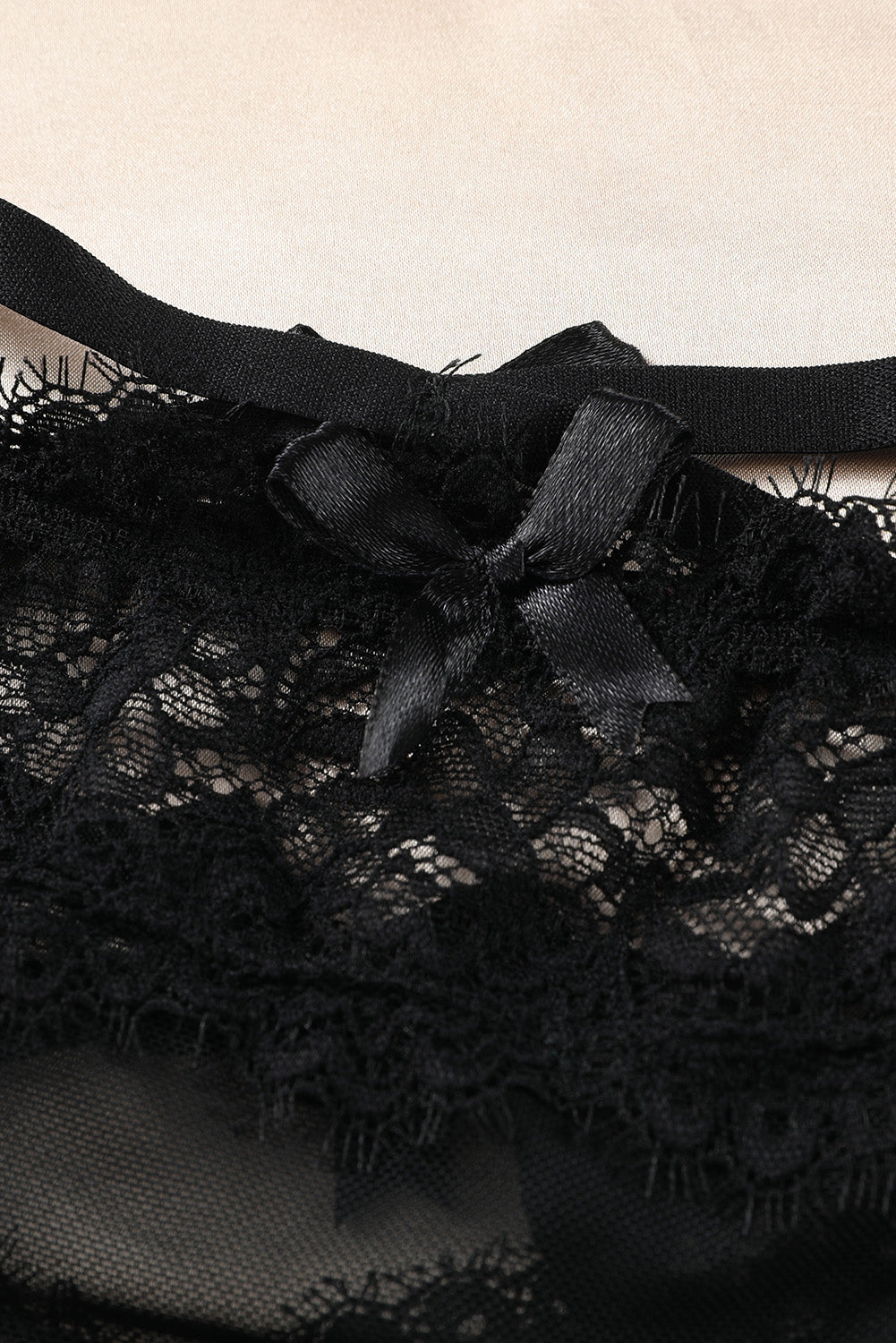Black V-back Criss Cross Strappy Lace Panty