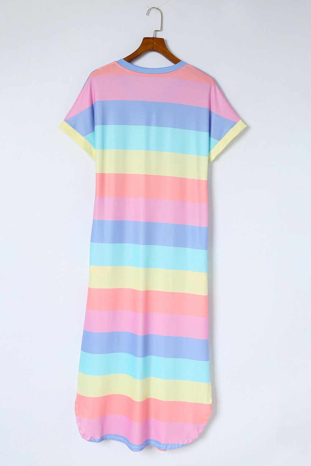 Multicolor Striped Print Tied Shoulder Flowy Tank Top