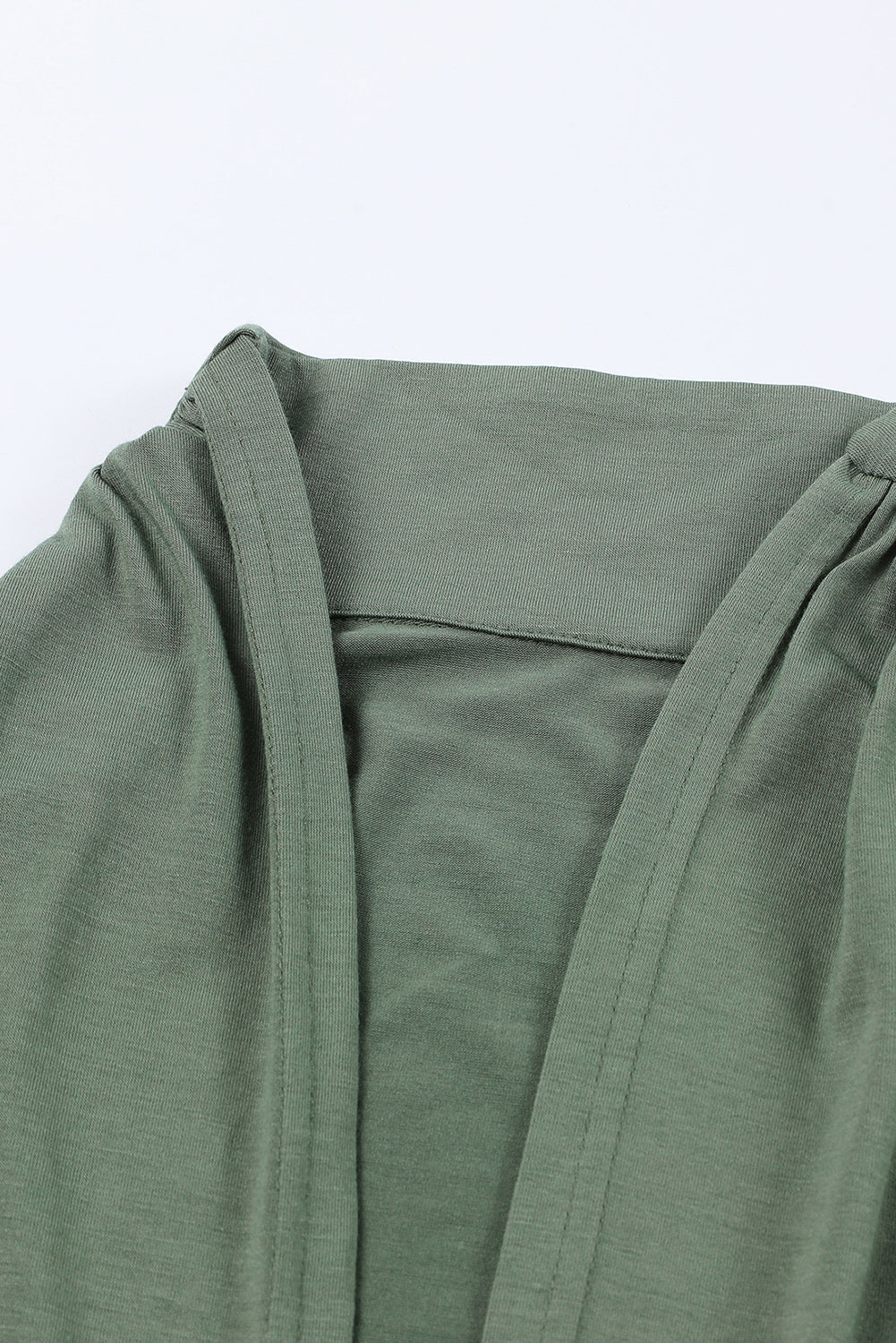 Green Fringe Knit Duster Cardigan