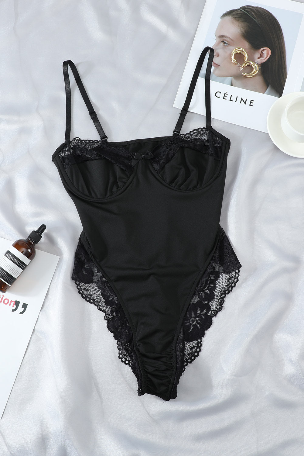 Black Lace Relish Teddy Lingerie