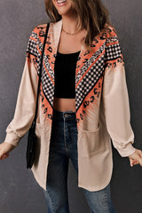 Plaid Leopard Chevron Cardigan