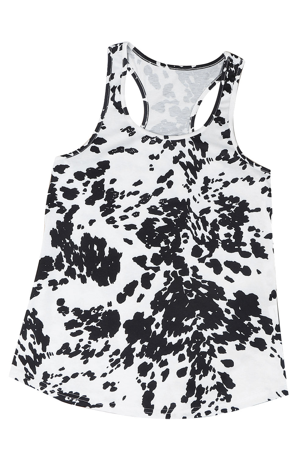 Cow Print Racerback Tank Top