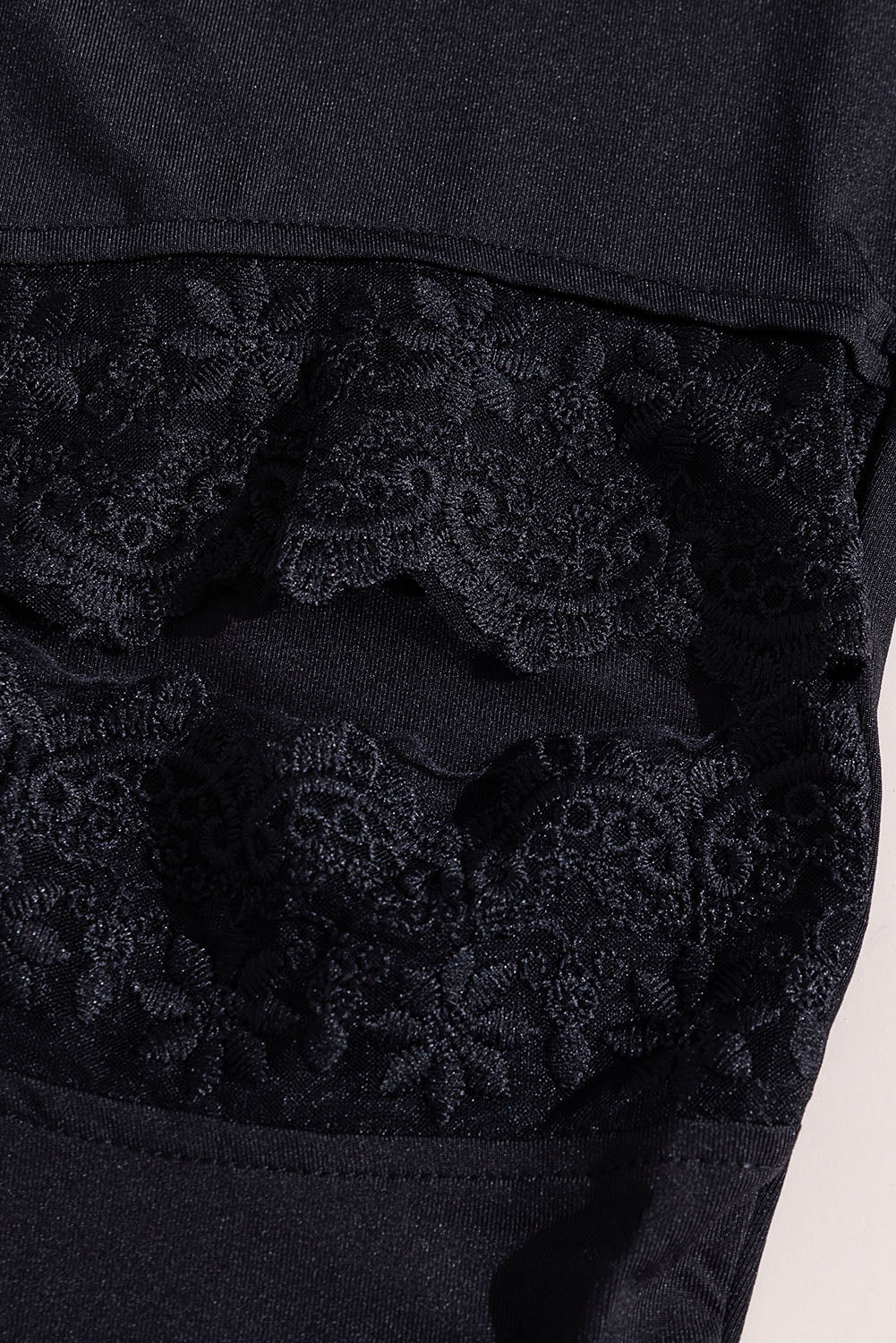 Floral Hollow Out Black Skinny Leggings