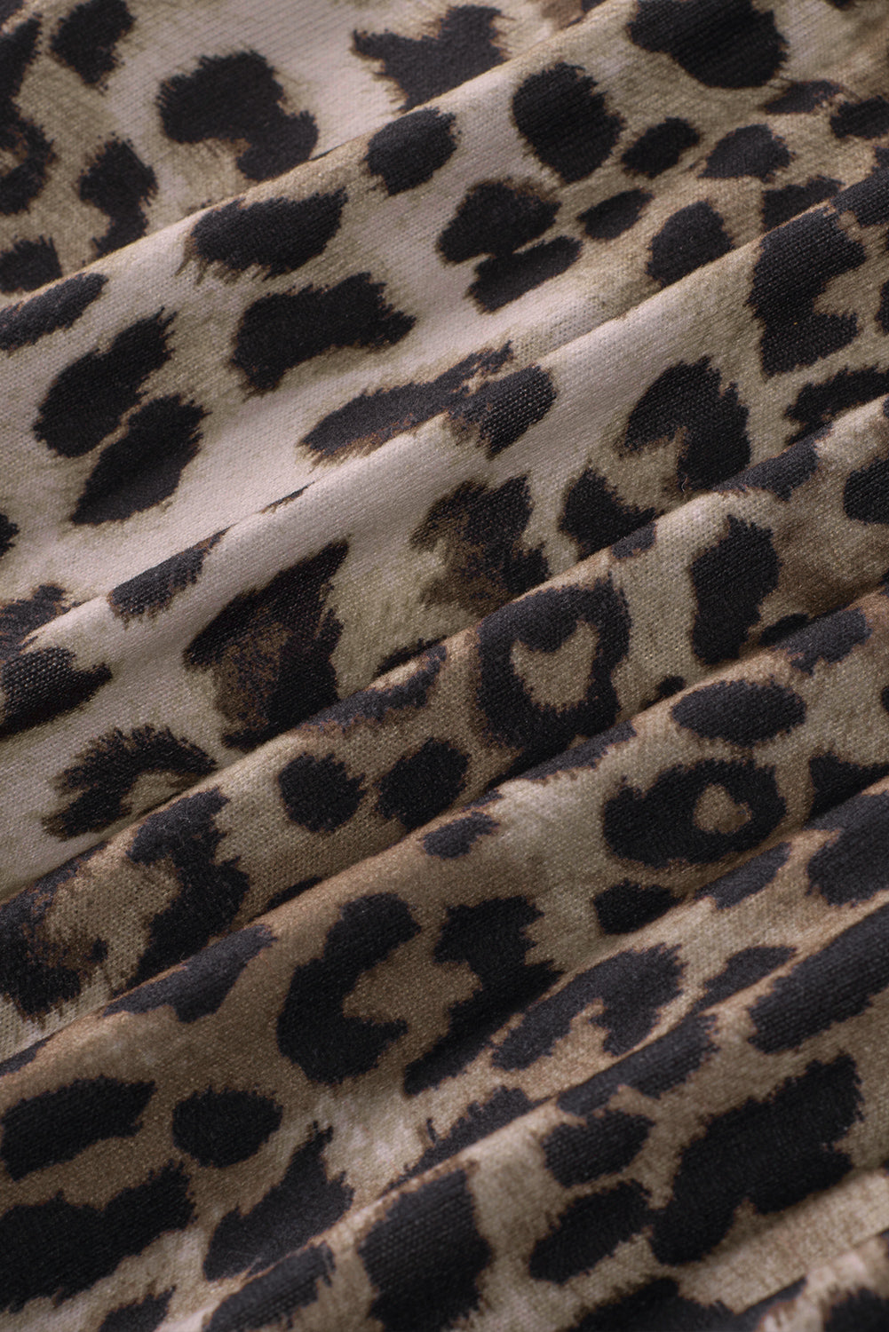 Black Leopard Print Patchwork Pocket Cardigan