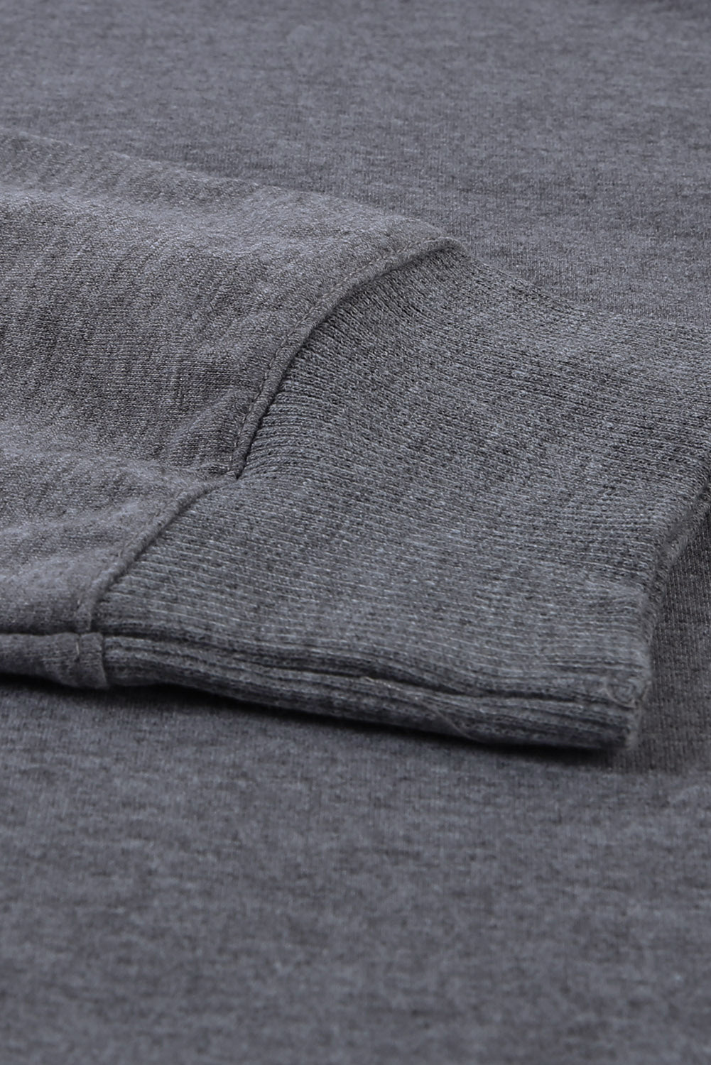 Gray Wash Fleece Pullover Sweatshirt