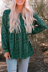 Leopard Long Sleeve Flowy Top