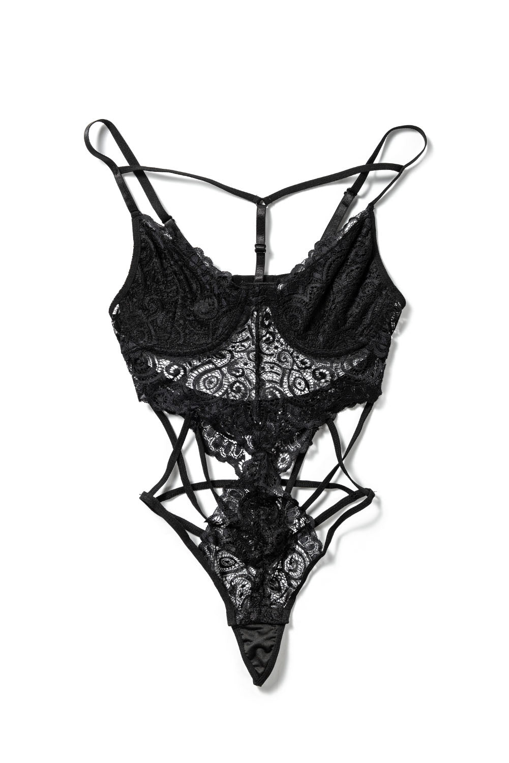 Black Royce Push Up Teddy Lingerie