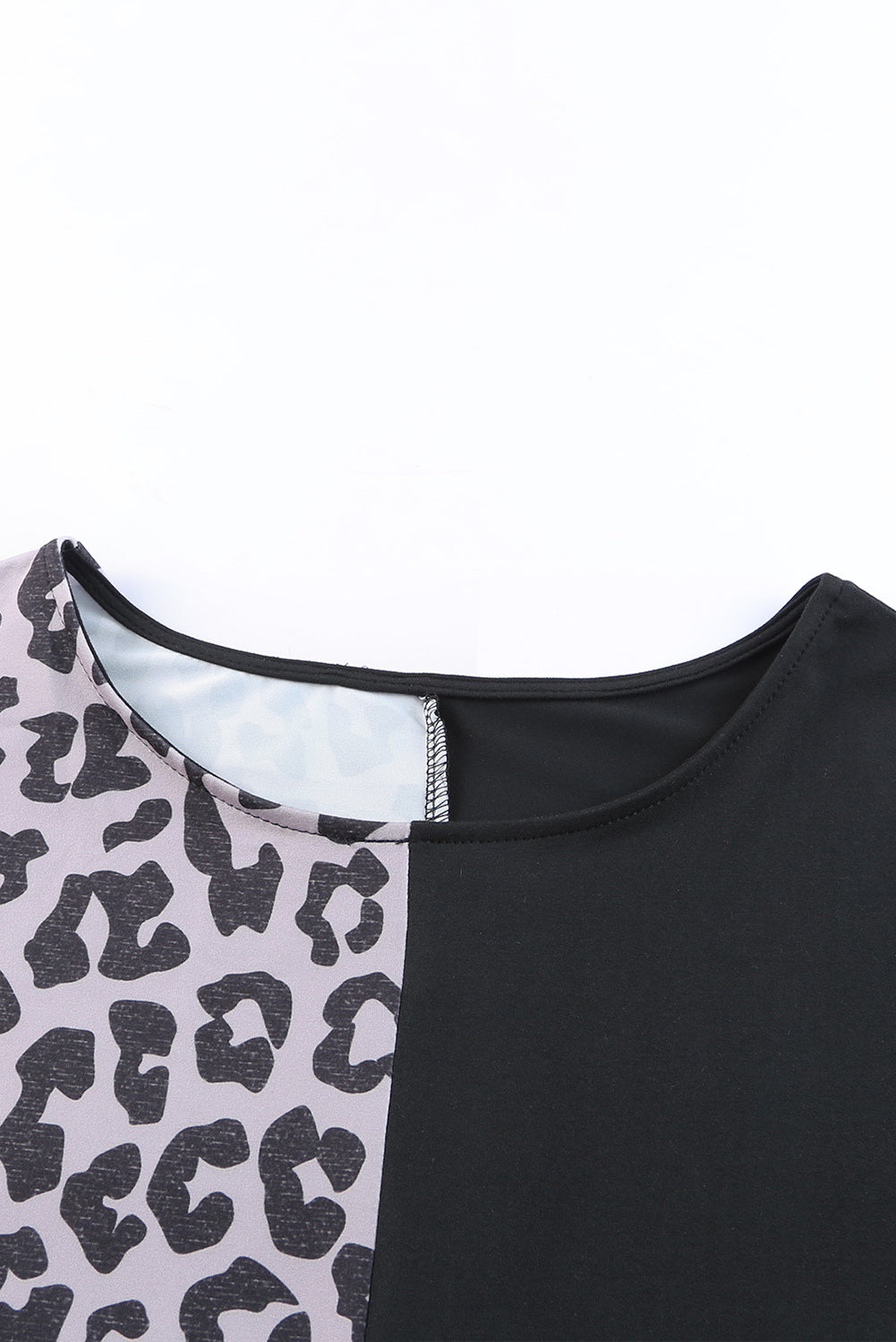 Rose Leopard Patchwork Tie Strap Tank Top