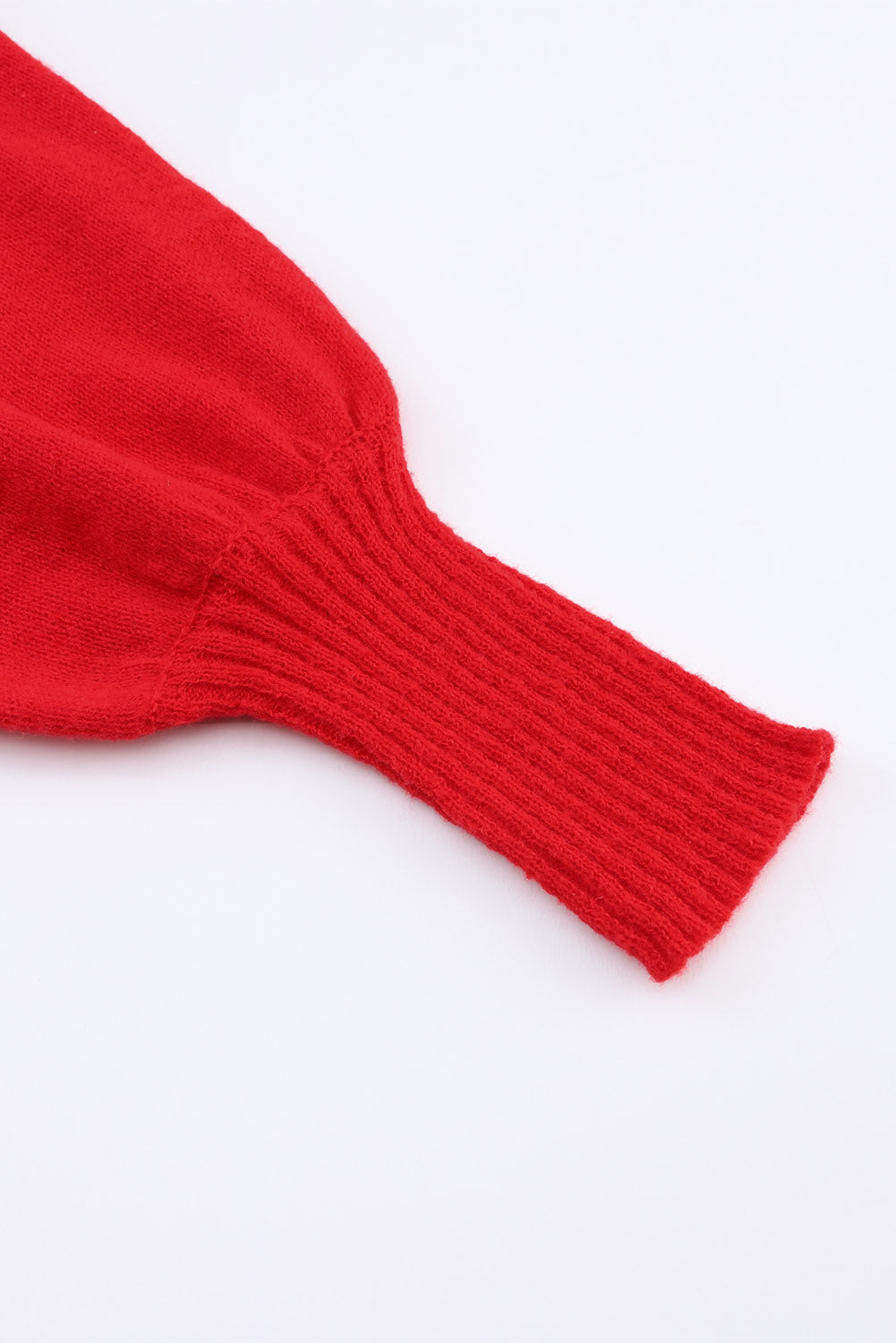 Rose Merry Letter Embroidered High Neck Sweater
