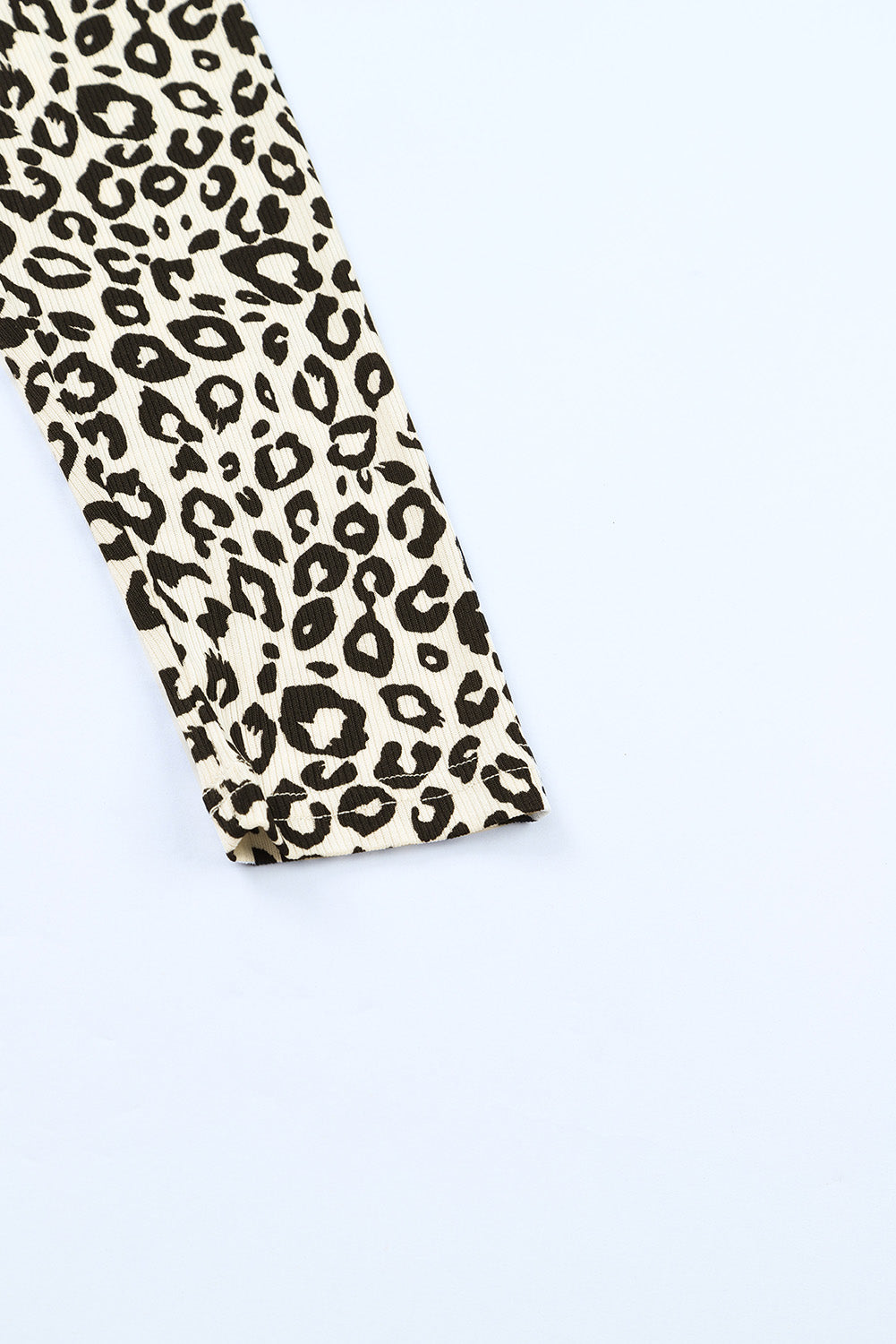 Leopard V Neck Long Sleeve Top