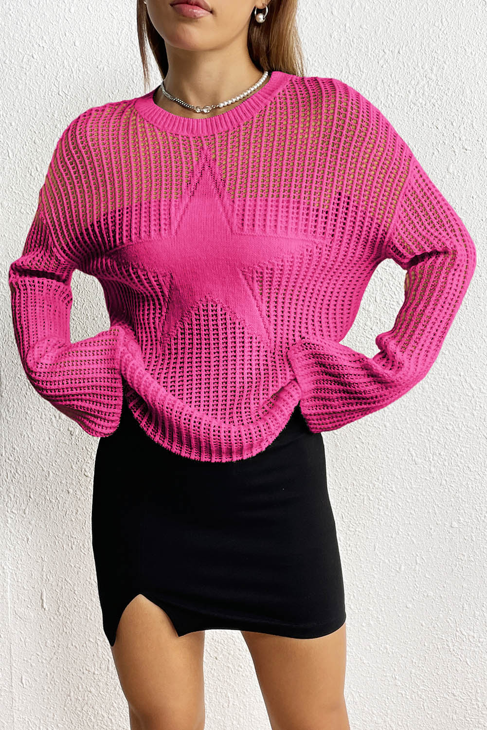 Black Seeing Stars Oversized Sweater