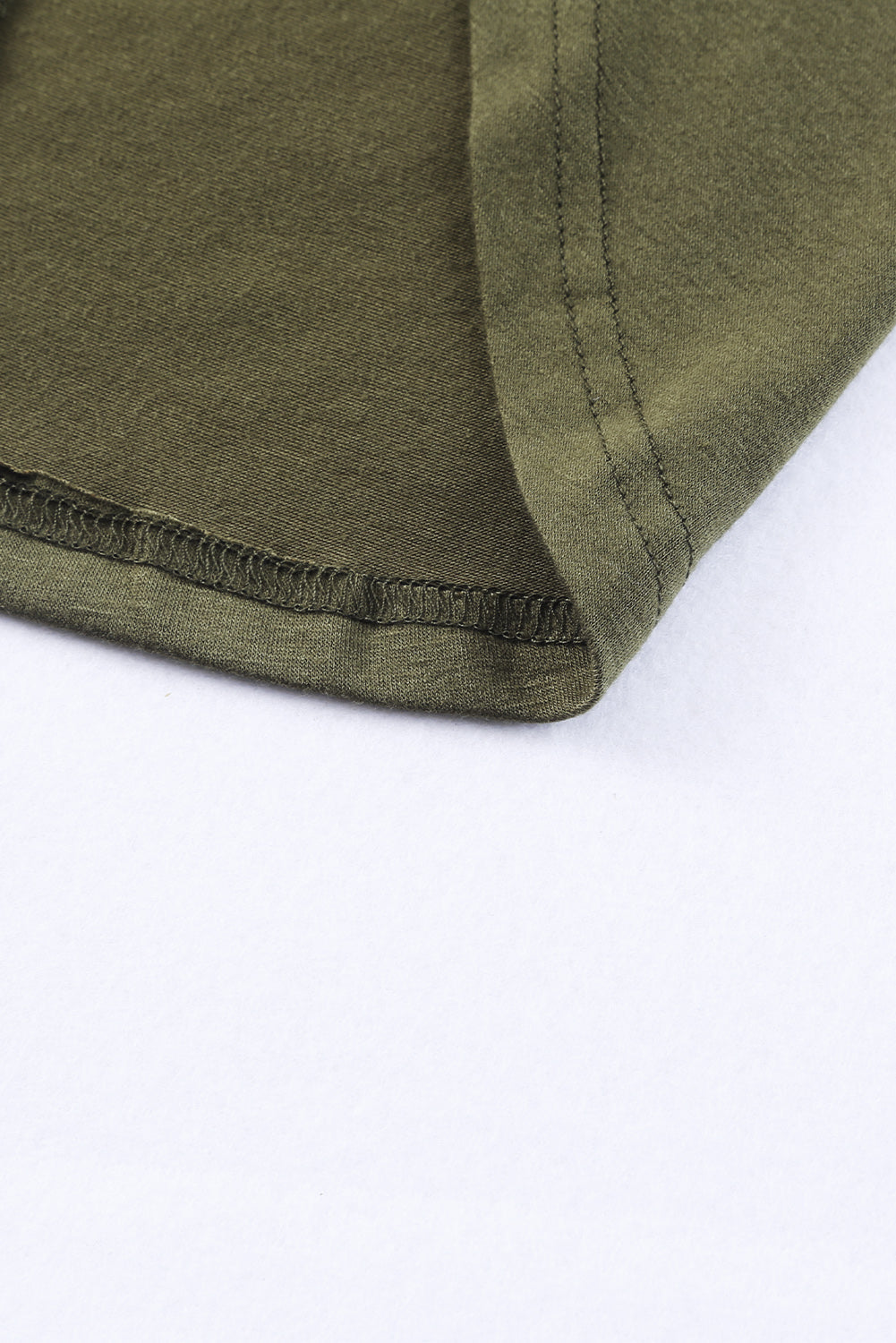 Green Plus Size Hollow-out Back Slouchy Tee
