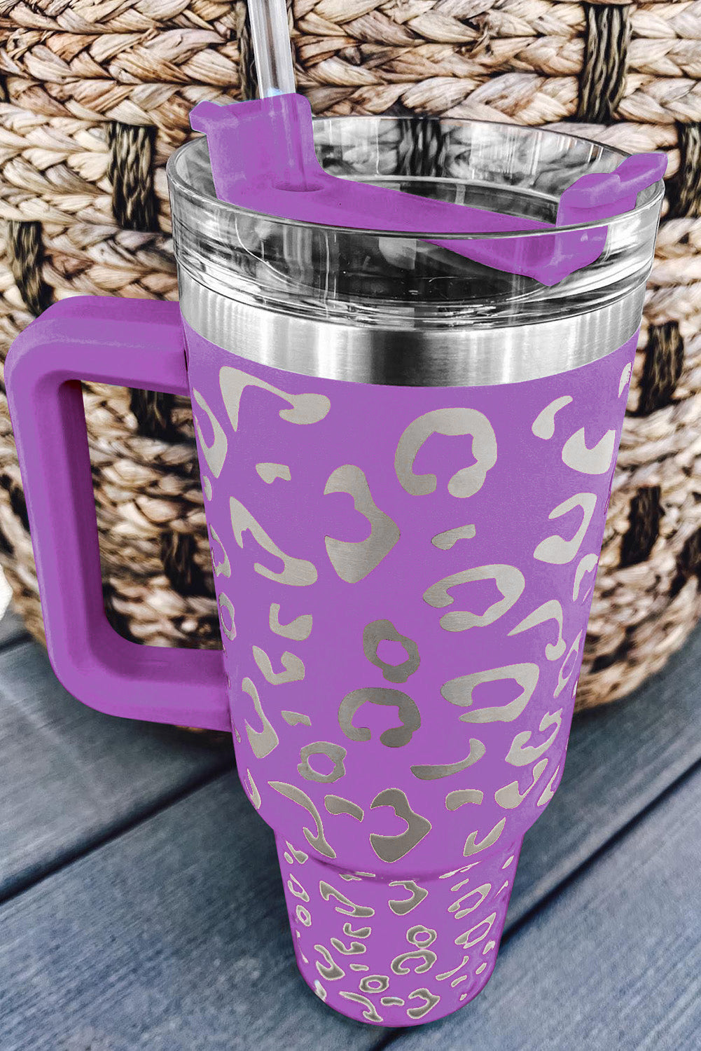 Rose Leopard Spotted 304 Stainless Double Insulated Cup 40oz