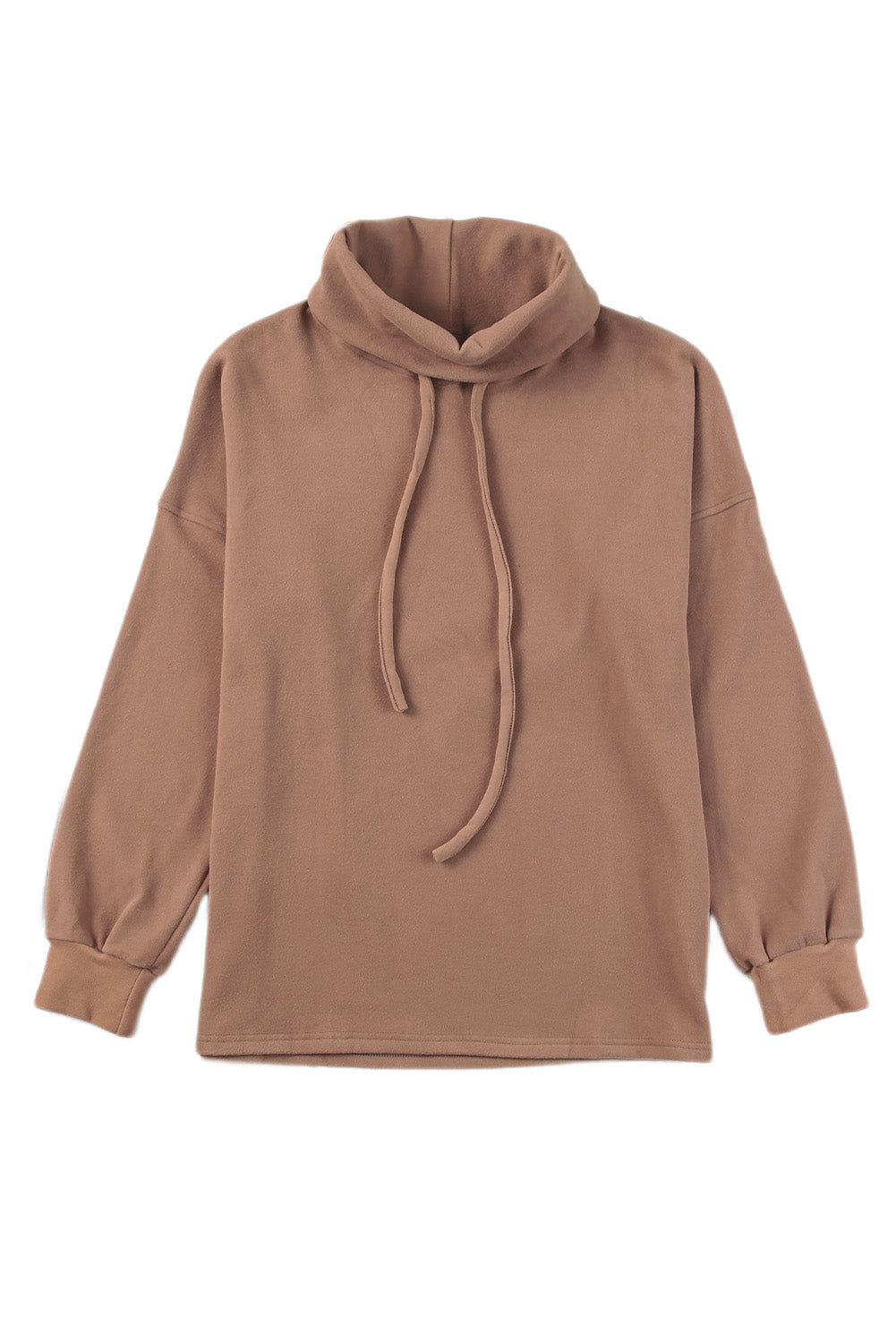 Cowl Neck Drop Shoulder Sweatshirt