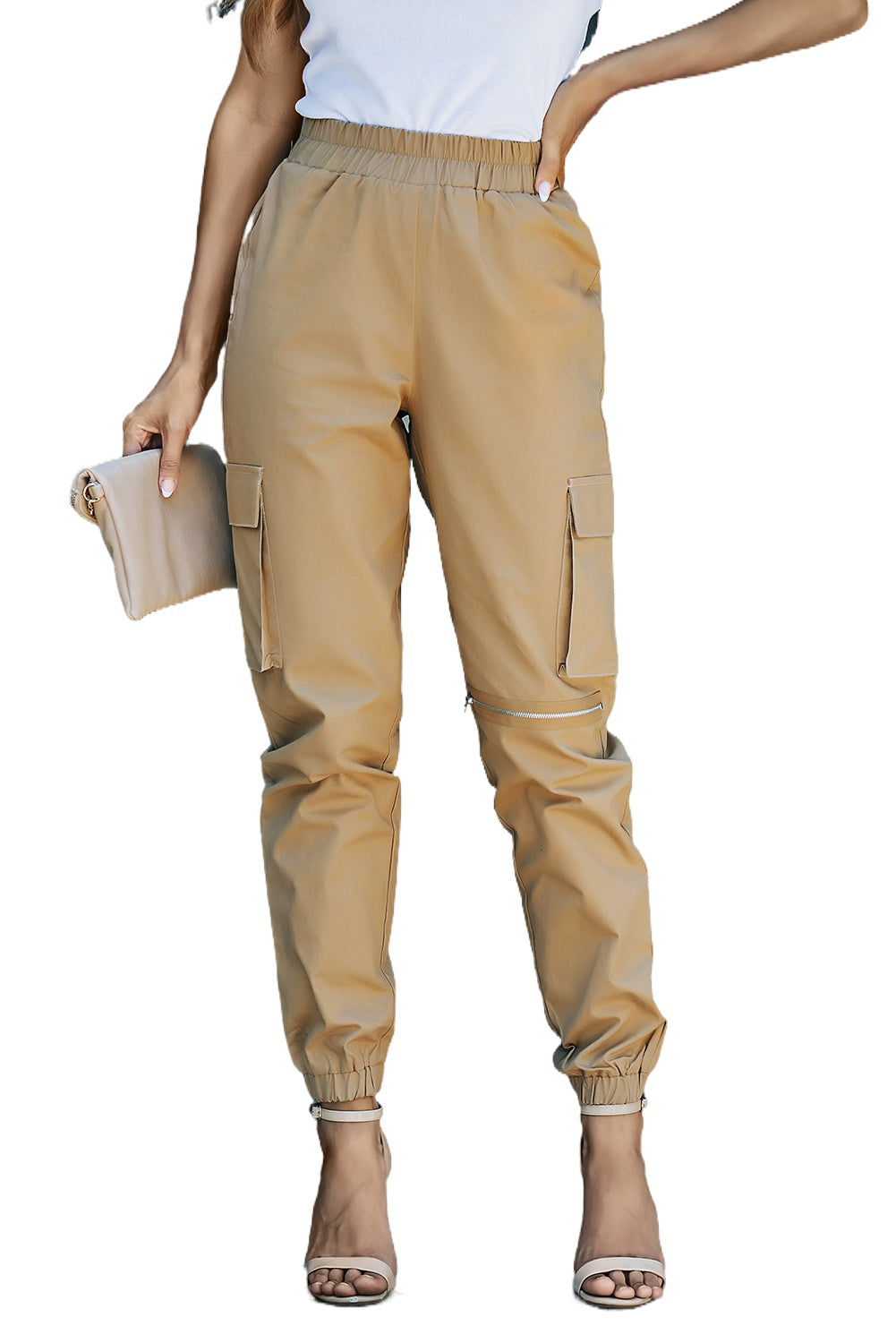 Casual High Waist Cargo Joggers