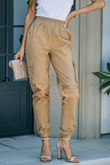 Casual High Waist Cargo Joggers