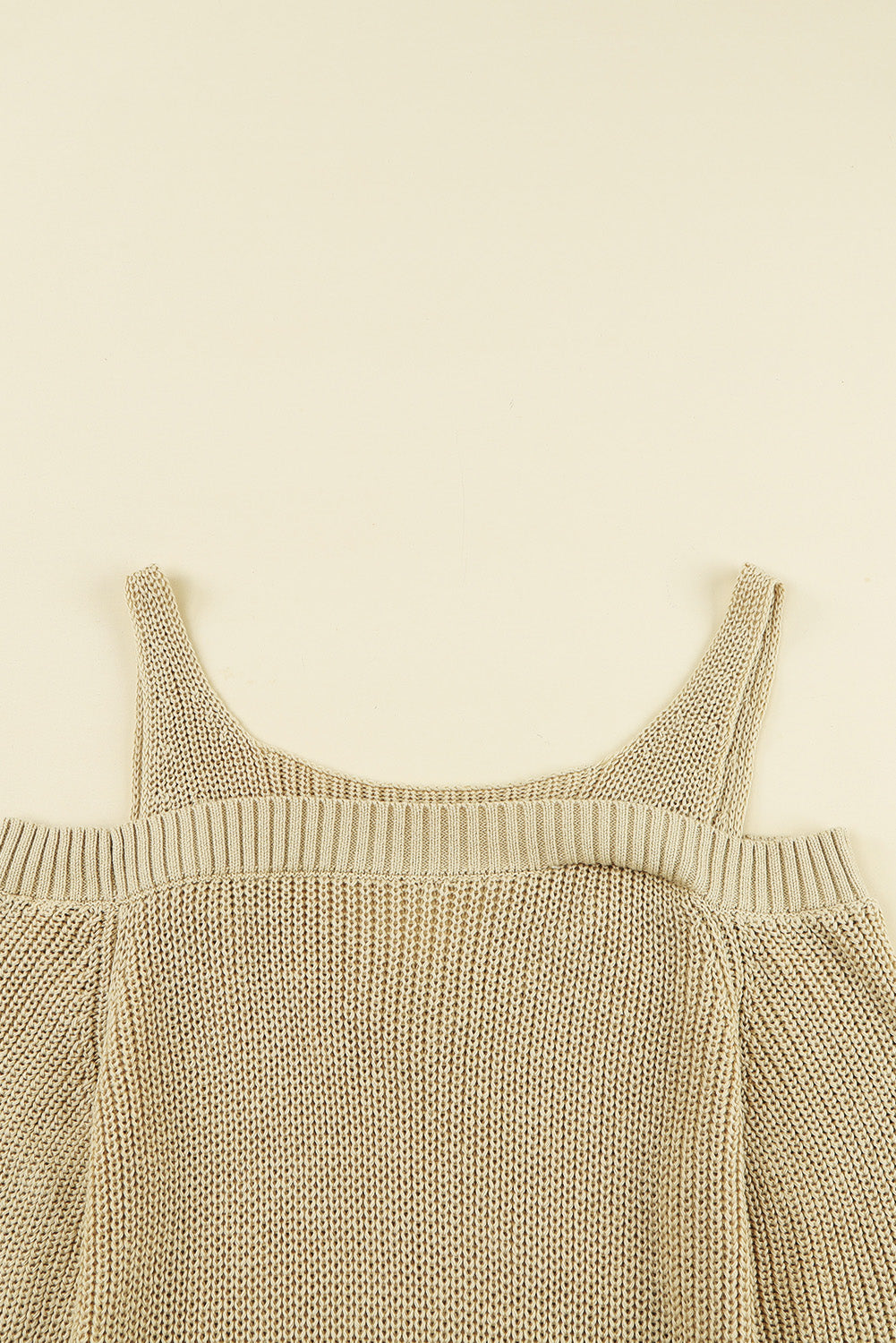 White Dew Shoulder Knitted Sweater