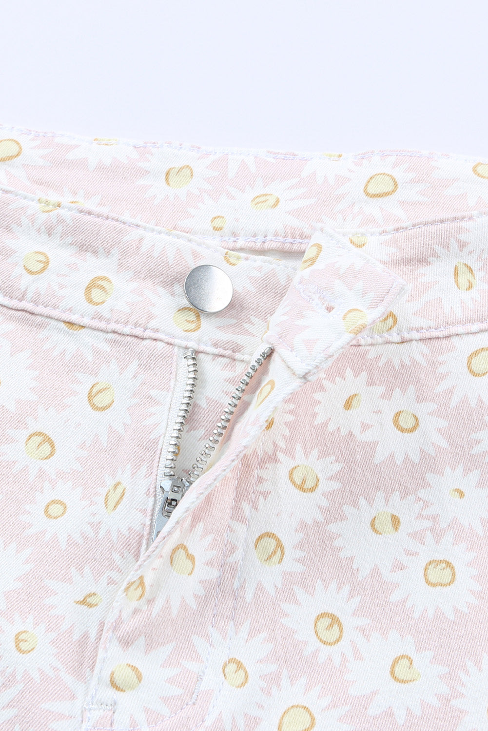 Pink Daisy Bell Bottom Flare Pants