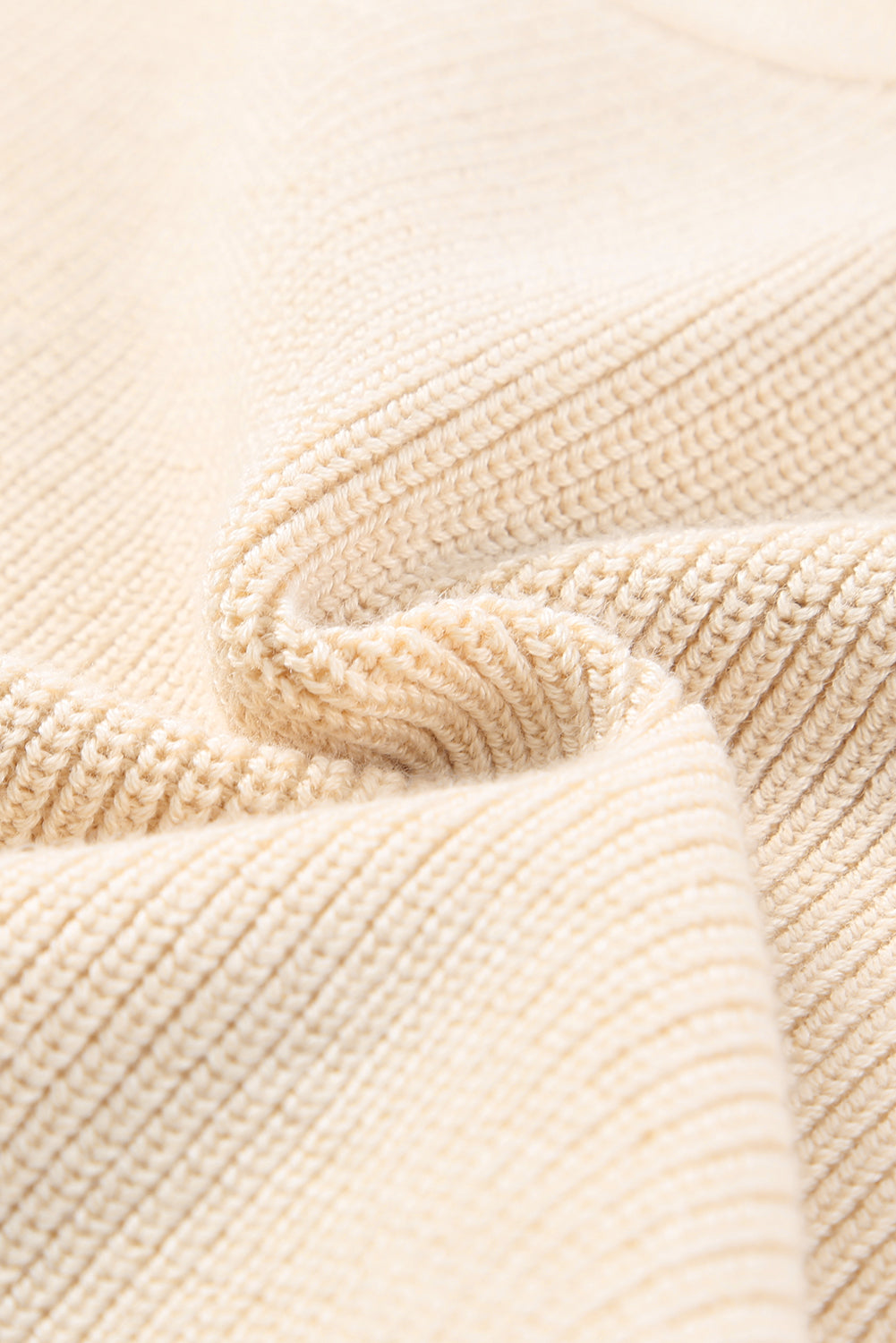 Beige Twist Bandeau Ribbed Knit Vest