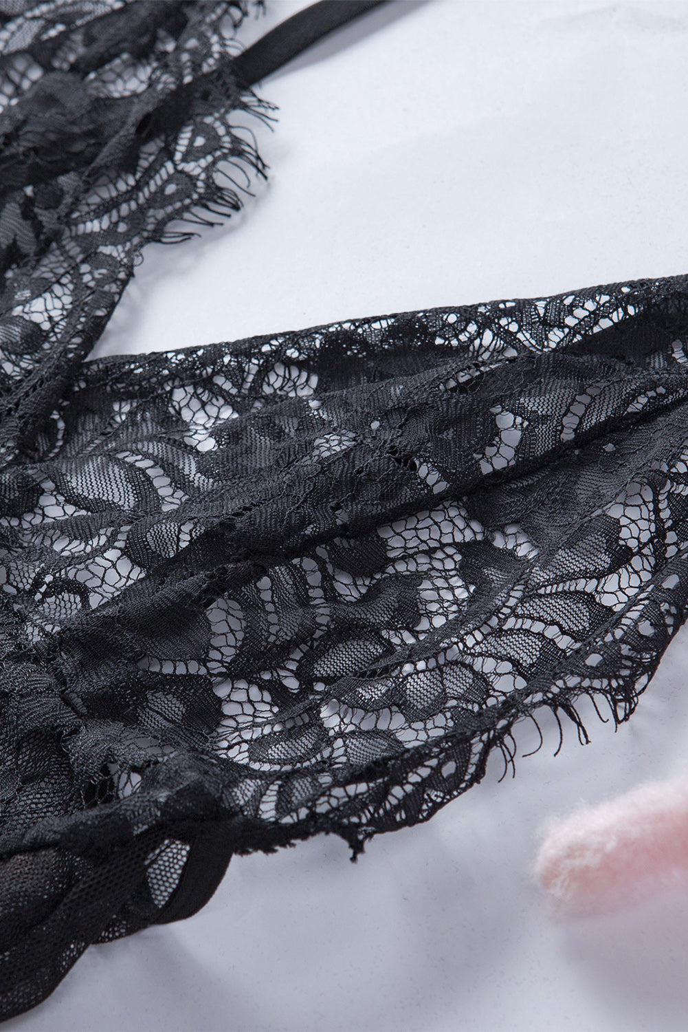 Black Lace Mesh Teddy Lingerie