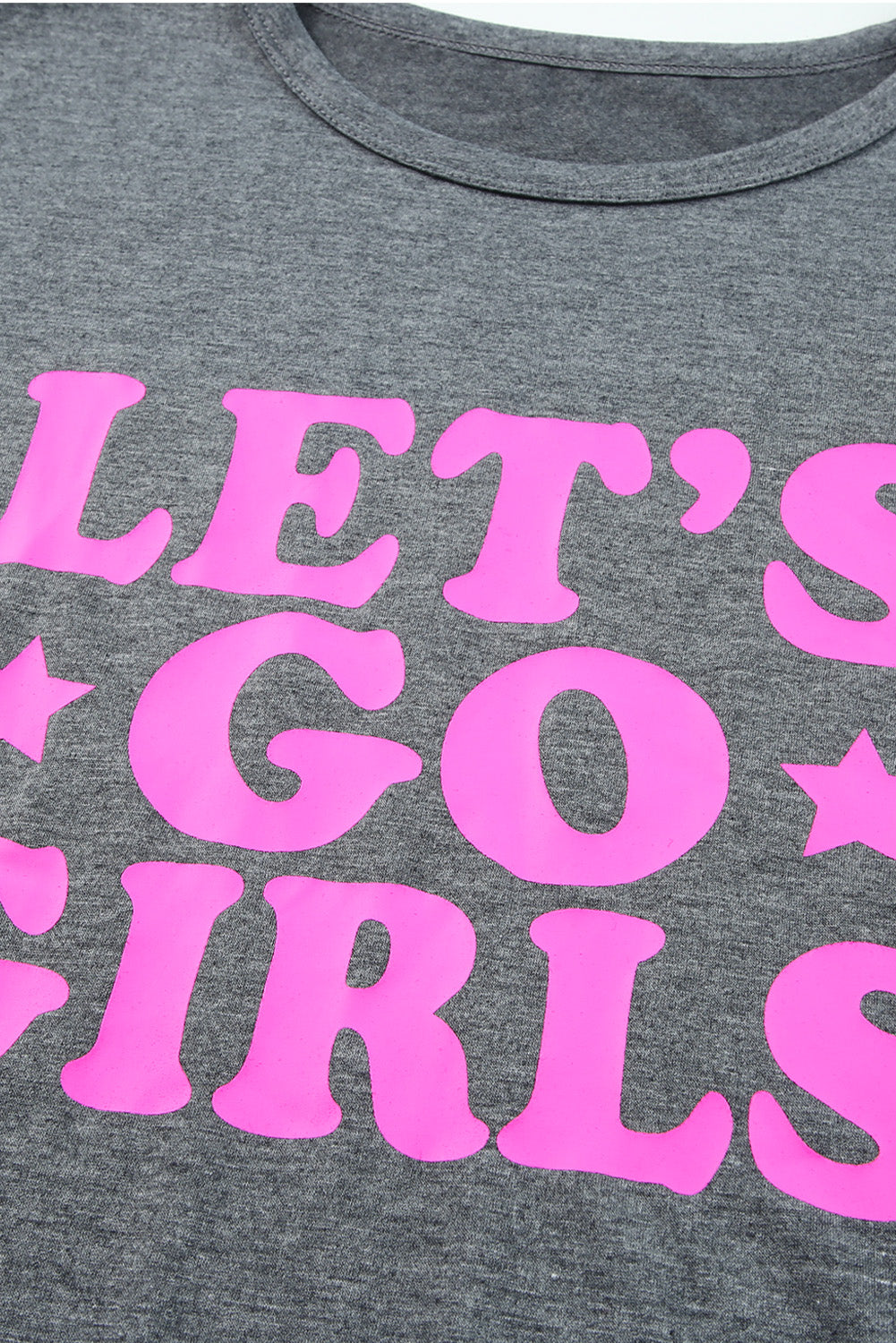 Gray LET'S GO GIRLS Casual T Shirt Dress