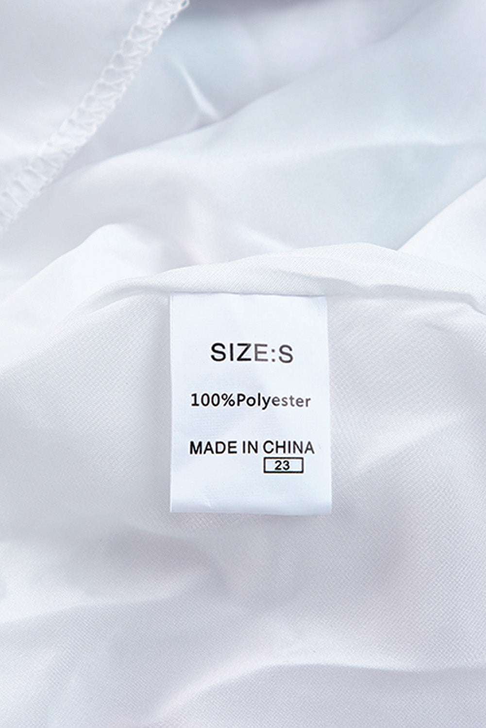 White Loose Bubble Sleeves Floral Print Dress
