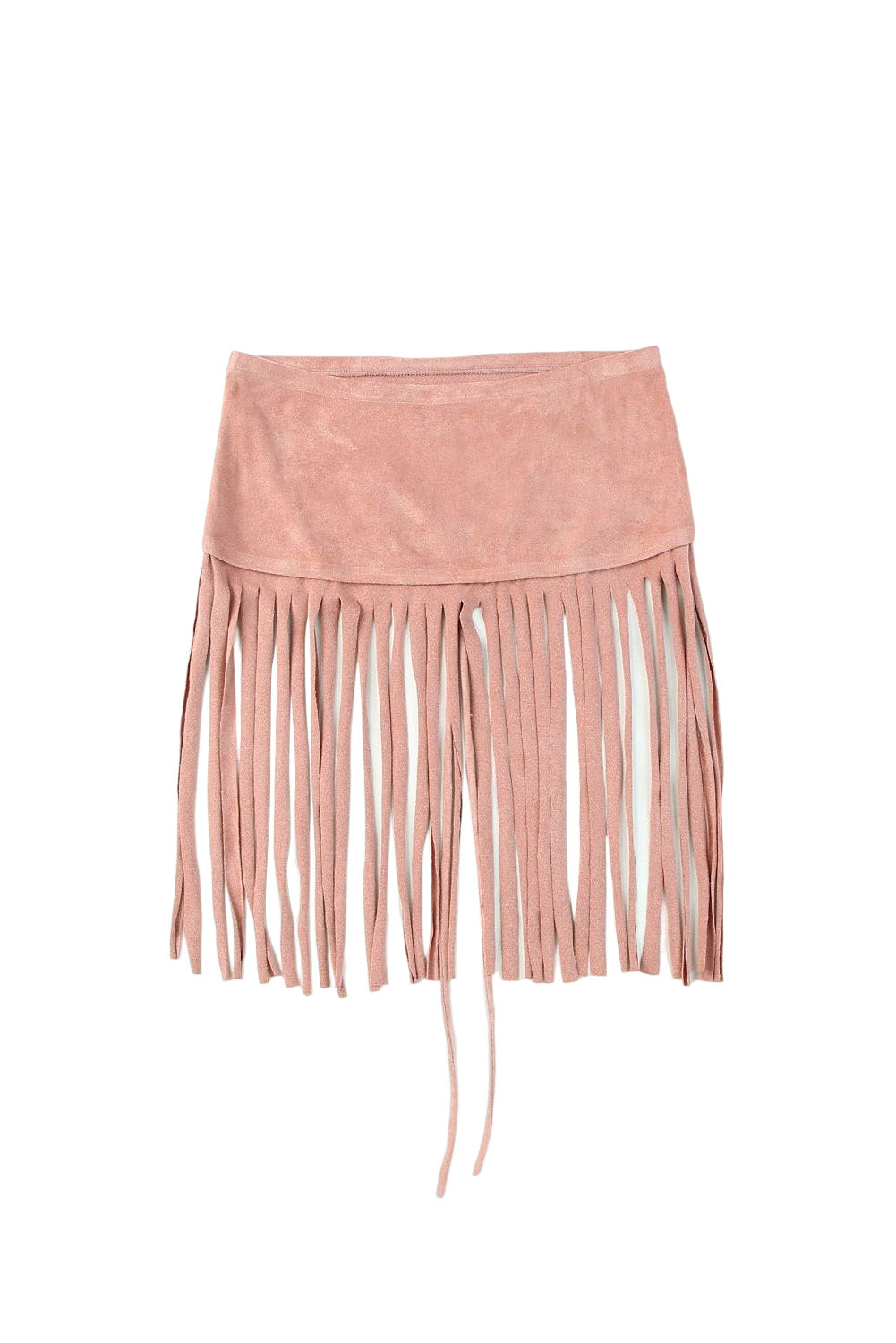 Pink Tassel Drawstring Bandeau Crop Tank Top