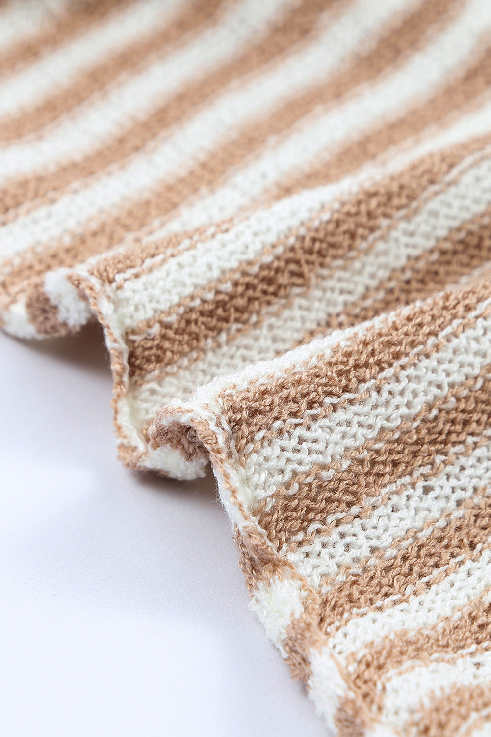 Stripe Puff Sleeve Mixed Stripes Sweater