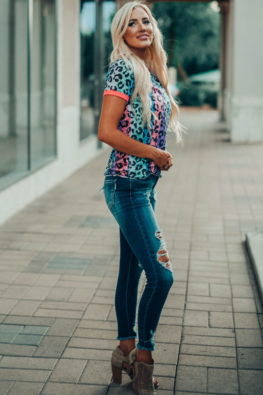 Multicolor Base Leopard T-shirt