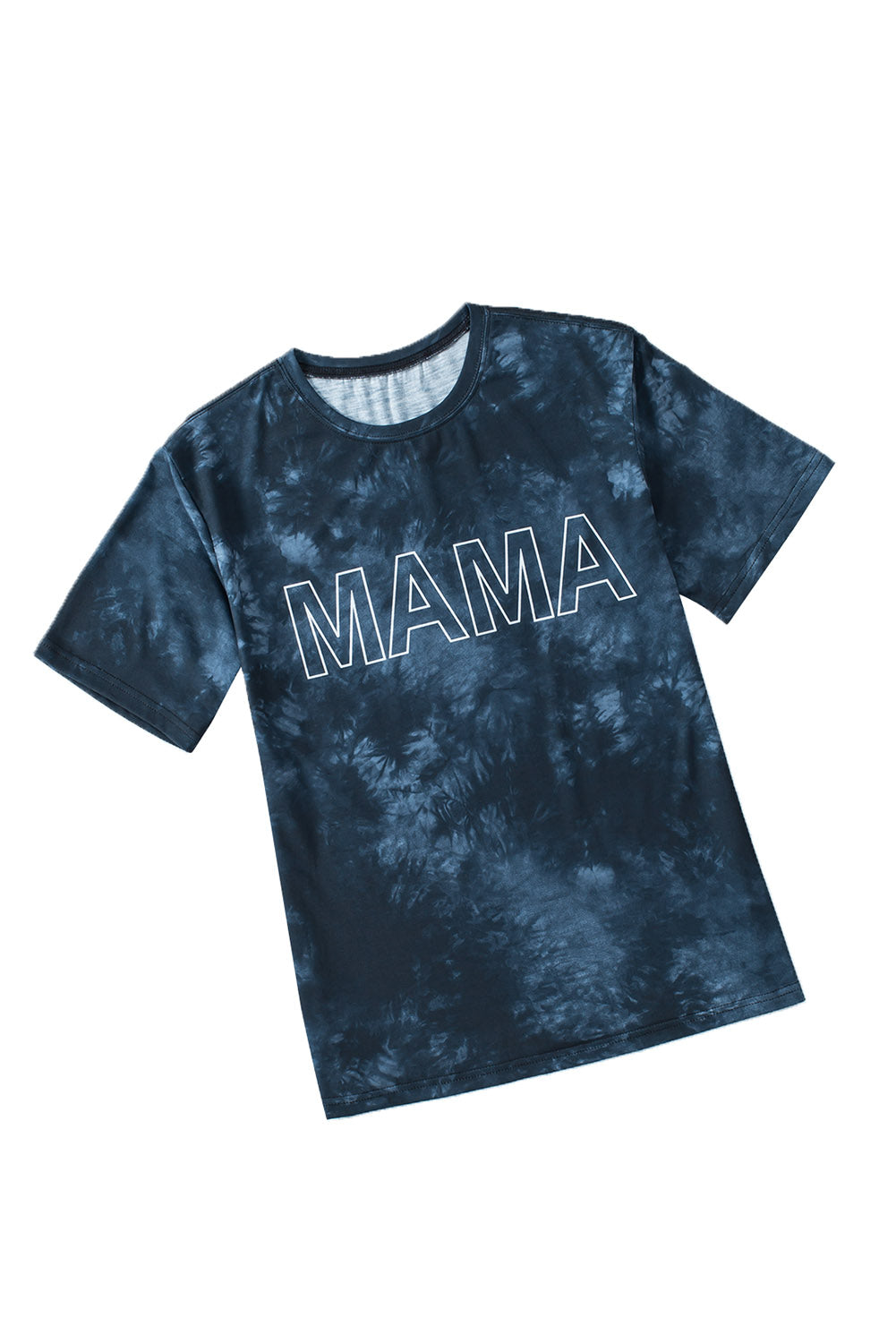 Blue Vintage Tie Dye MAMA Printed Tee