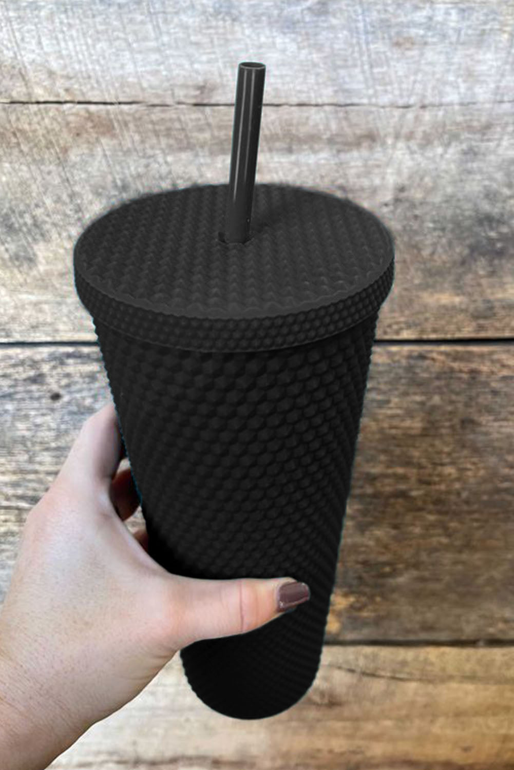 Pink Reusable Matte Plastic Tumbler Cup