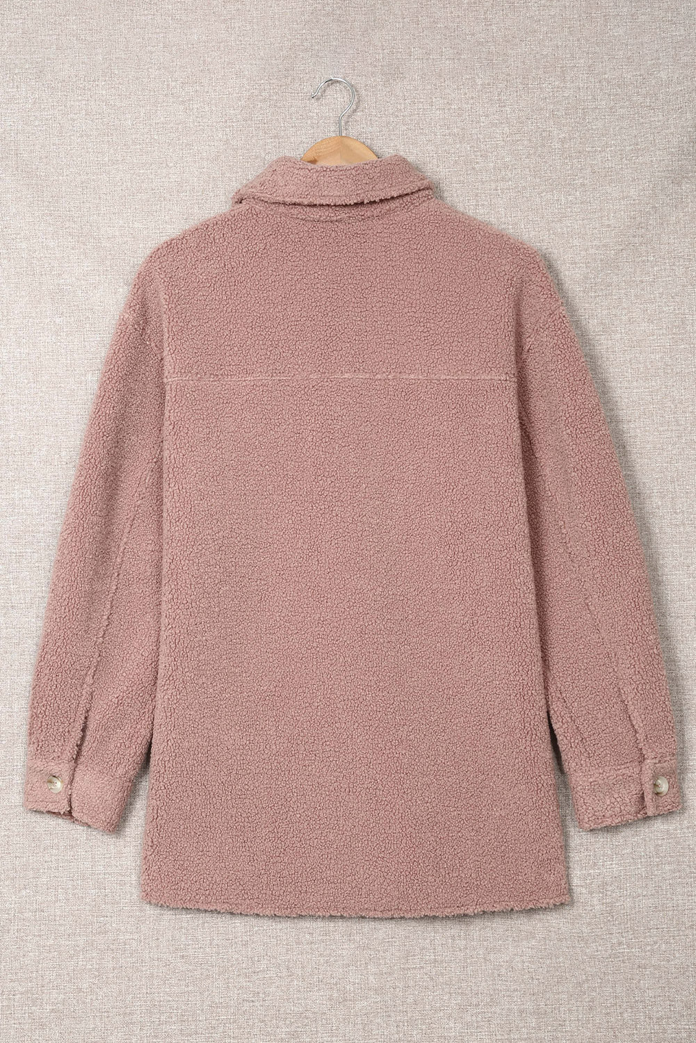 Brown Flap Pockets Button Front Jacket