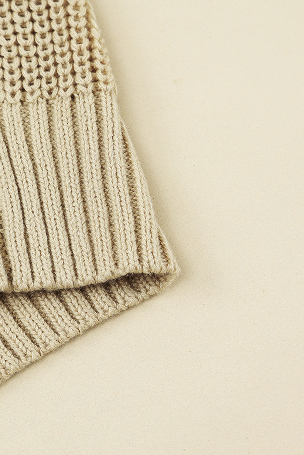 White Dew Shoulder Knitted Sweater