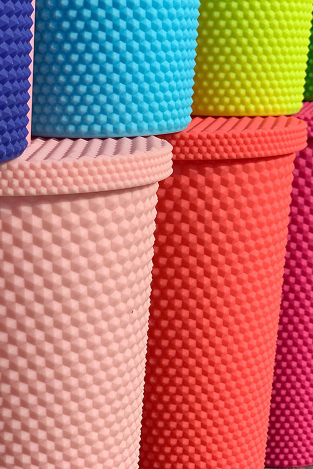 Pink Reusable Matte Plastic Tumbler Cup