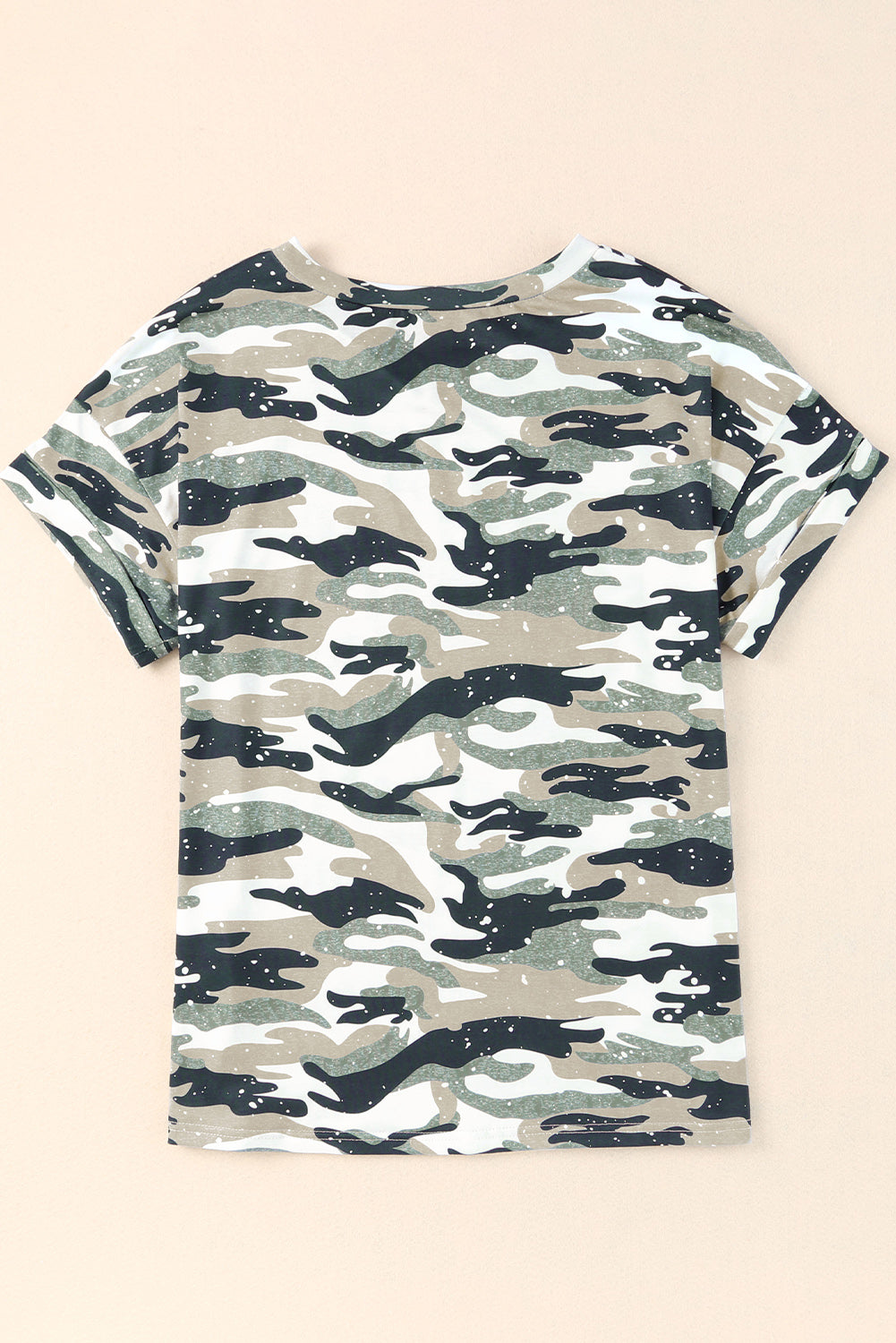 Green Bleach Splash Camo Short Sleeve T Shirt