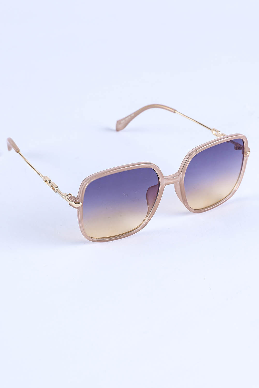 Pink Tinted Lens UV Protection Square Sunglasses