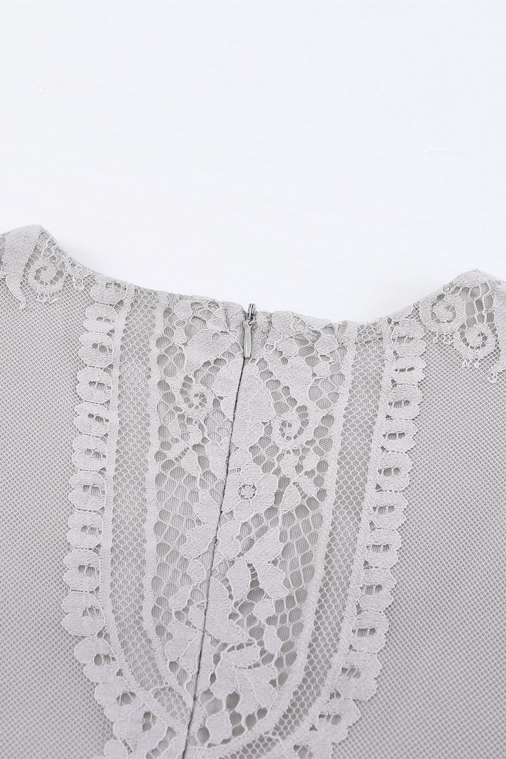 White Blue Fill Your Heart Lace Maxi Dress