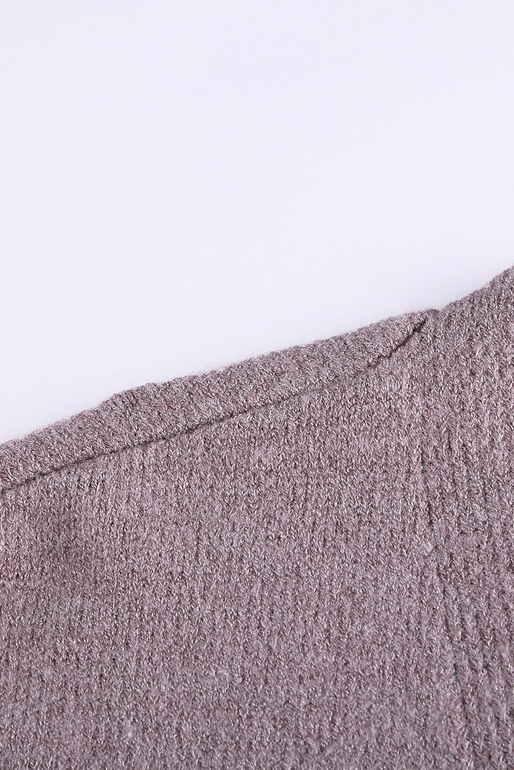 Khaki Open Front Colorblock Cardigan with Pockets